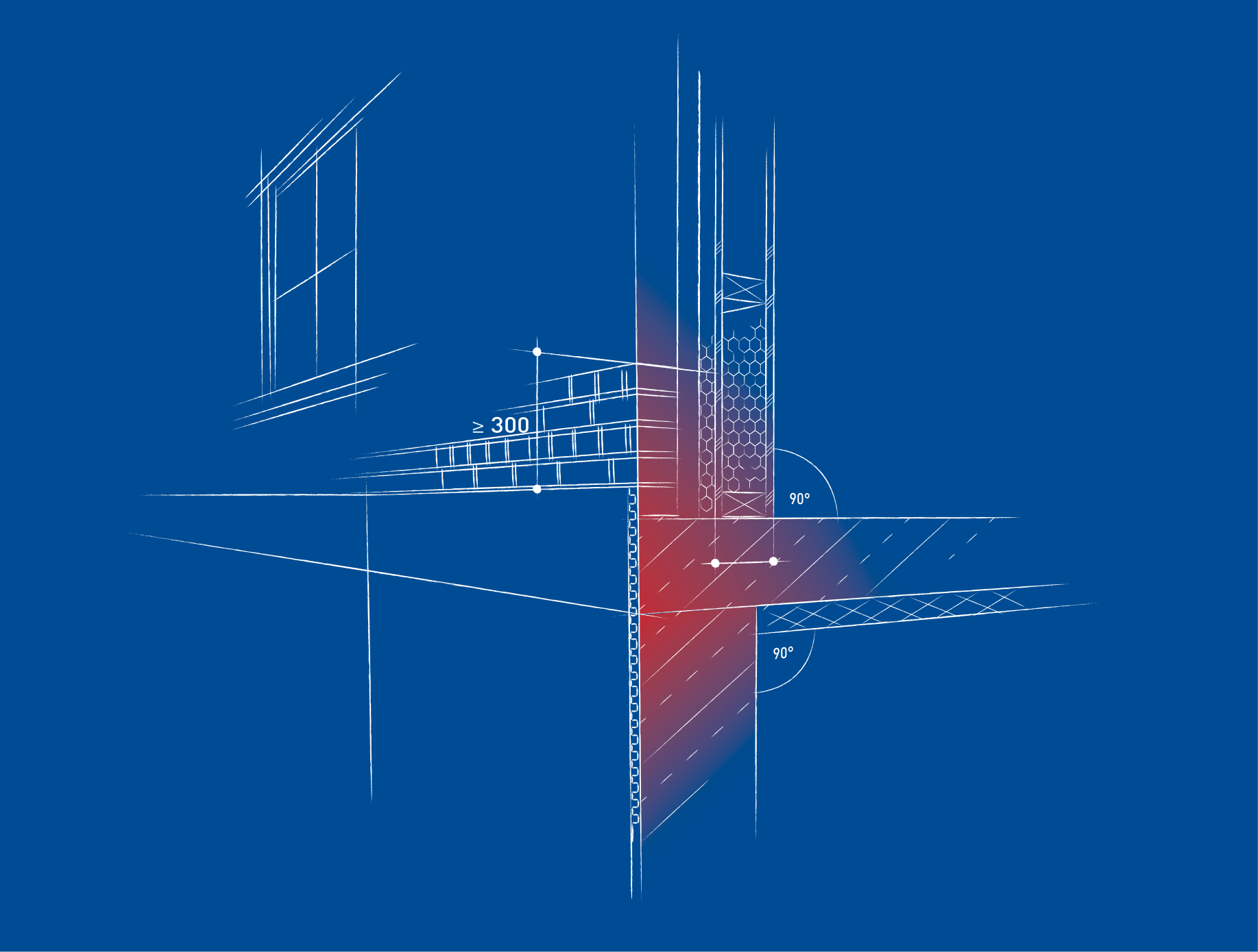 Zeichnung Sockelabdichtung im Holzrahmenbau