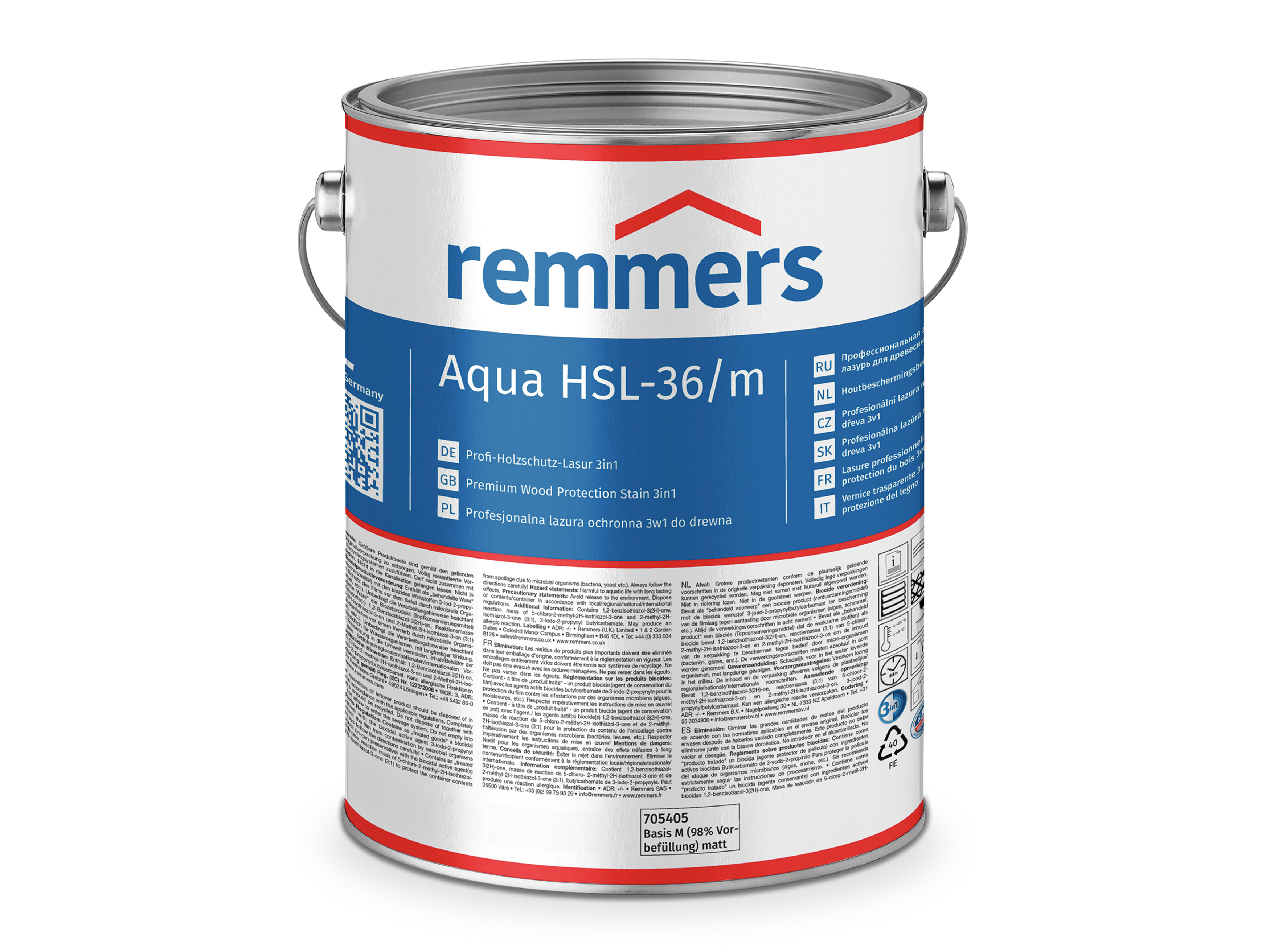 Aqua HSL-36/m-Profi-Holzschutz-Lasur 3in1