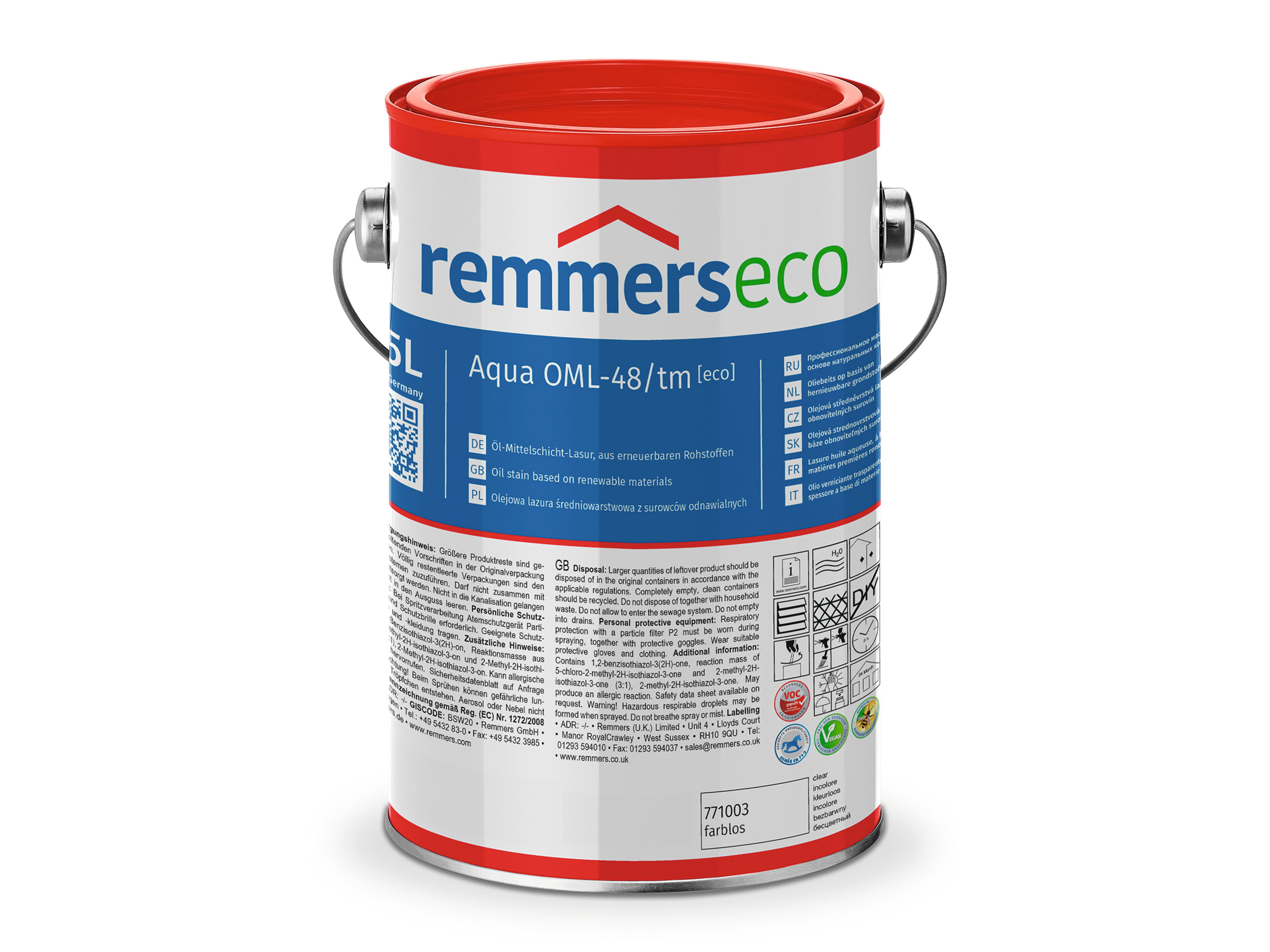 Aqua OML-48/tm-Öl-Mittelschicht-Lasur