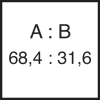 Mischungsverhältnis Komp. A 68,4 : Komp. B 31,6