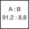 Mischungsverhältnis Komp. A 91,2 : Komp. B 8,8