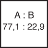 Mischungsverhältnis Komp. A 77,1 : Komp. B 22,9