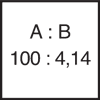 Mísící poměr Komp. A 100 : Komp. B 4,14