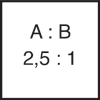 Mischungsverhältnis Komp. A 2,5 : Komp. B 1