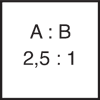 пропорция смешивания комп. A 2,5 : комп. B 1
