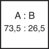 пропорция смешивания комп. A 73,5 : комп. B 26,5