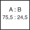 Proporcja mieszania komp. A 75,5 : komp. B 24,5