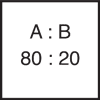 Proporcja mieszania komp. A 80 : komp. B 20
