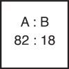 Proporcja mieszania komp. A 82 : komp. B 18