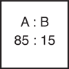 Proporcja mieszania komp. A 85 : komp. B 15