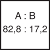 пропорция смешивания комп. A 82,8 : комп. B 17,2