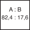 Proporcja mieszania komp. A 82,4 : komp. B 17,6
