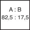 Proporcja mieszania komp. A 82,5 : komp. B 17,5
