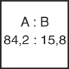 mengverhouding comp. A 84,2 : comp. B 15,8