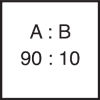 пропорция смешивания комп. A 90 : комп. B 10