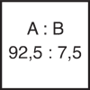 Proporcja mieszania komp. A 92,5 : komp. B 7,5