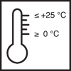 Teplota při zpracování min. 0 °C max. 25 °C