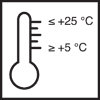 температура применения от 5 °C до 25 °C