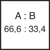 Proporcja mieszania komp. A 66,6 : komp. B 33,4